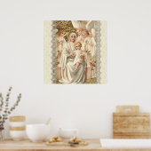 Poster Vierge Vierge Marie avec Enfant Jésus & Anges (Cuisine)