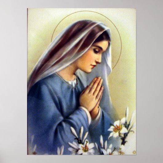 Poster Vierge Vintage classique Marie Mère de Dieu (Devant)