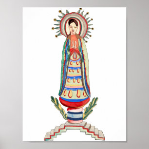 Poster Vierge vintage Marie Notre-Dame de la Lumière art
