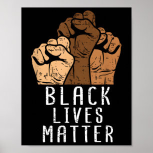 Poster Vies Noires Comptent Blm Droits De L'Homme Histoir