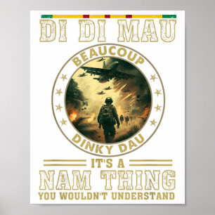 Poster Viêt-nam Di Mau, Mémoire de guerre du Vietnam, Mem