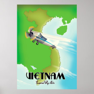 Poster Viêt Nam par Air, tirage vacances.