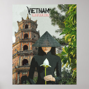 Poster Vietnam Vacances touristiques