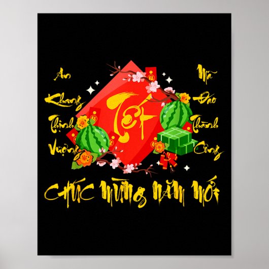 Poster Vietnamese Lunar New Year 2026 Tet Viet Chuc Mung  (Devant)