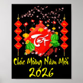 Poster Vietnamese Lunar New Year 2026 Tet Viet Chuc Mung  (Devant)