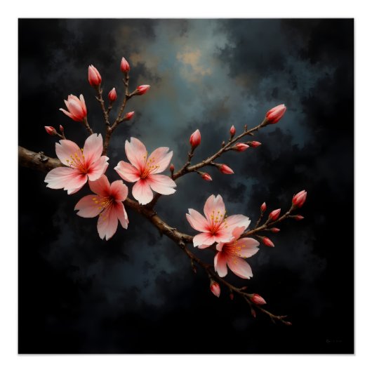 Poster Vietnamese Peach Blossom Art (Devant)