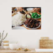 Poster Vietnamien Bun Cha Manger Des Aliments Asiatiques (Cuisine)