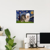 Poster Vieux anglais (F) - Nuit étoilée (Bureau à domicile)