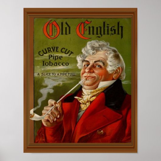 Poster Vieux anglais Pipe Tabac Vintage Ad (Devant)