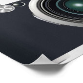 Poster Vieux appareil photo noir (Coin)