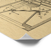 Poster Vieux appareil photo Obscura Brevet dessin d'art I (Coin)