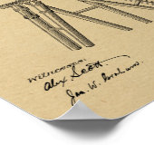 Poster Vieux appareil photo Tripod Brevet dessin d'art Im (Coin)