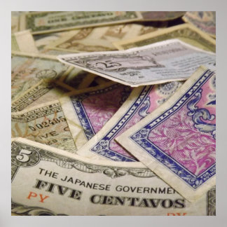 Poster Vieux argent militaire