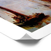 POSTER VIEUX BATEAUX À VOILE EN MER (Coin)
