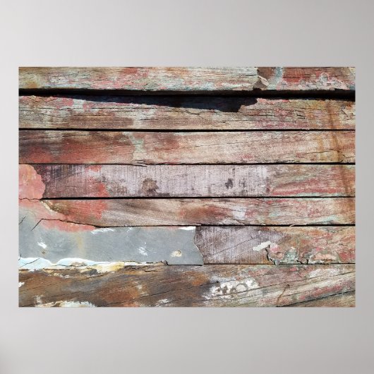 Poster Vieux bois rustique bateau en bois plank (Devant)