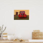 Poster Vieux Camion et Outhouse (Cuisine)