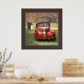 Poster Vieux Camion et Outhouse (Cuisine)