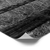 Poster Vieux camper en noir et blanc (Coin)