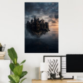 Poster Vieux château flottant (Bureau à domicile)