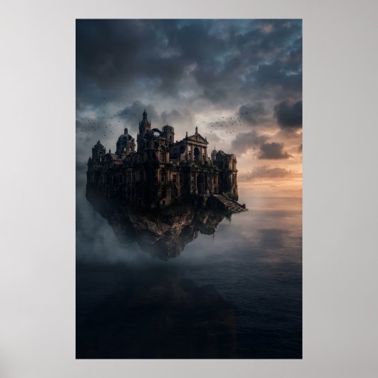 Poster Vieux château flottant (Devant)