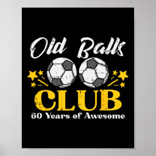 Poster Vieux Club de Football 60 Ans Incroyable 60e Anniv