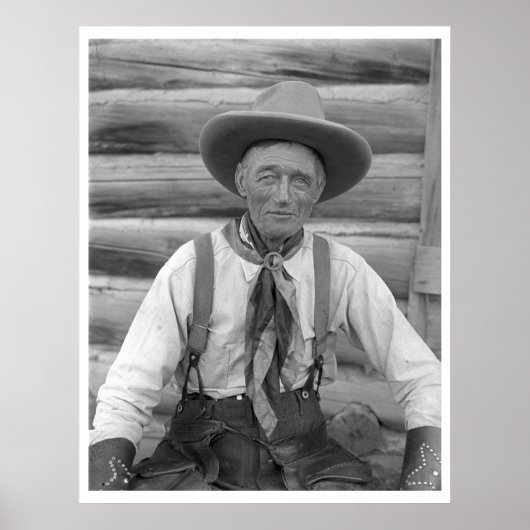 Poster Vieux cowboy (Devant)