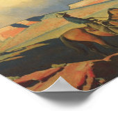 Poster Vieux Cowboys, Open Range par Maynard Dixon (Coin)