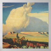 Poster Vieux Cowboys, Open Range par Maynard Dixon (Devant)