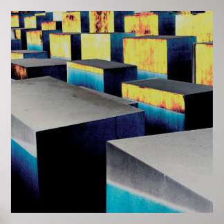 Poster vieux cubes en béton