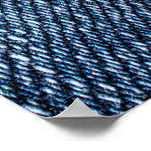 Poster Vieux denim déchiré : texture de jeans. (Coin)