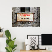 Poster Vieux déo Connexion sur l'immeuble abandonné perso (Bureau à domicile)