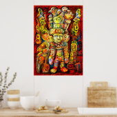 Poster **Vieux Dieux IV** L'ART NUMÉRIQUE UNIQUE DE L'ALB (Cuisine)