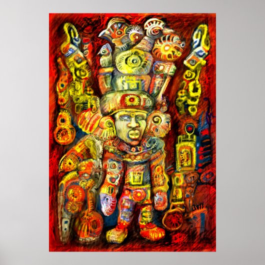 Poster **Vieux Dieux IV** L'ART NUMÉRIQUE UNIQUE DE L'ALB (Devant)