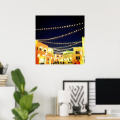 Poster Vieux Doha Port la nuit (Bureau à domicile)