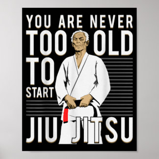Poster Vieux Homme de Jiu Jitsu Brésilien