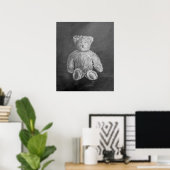 Poster Vieux jouet dessin original de pastel (Bureau à domicile)