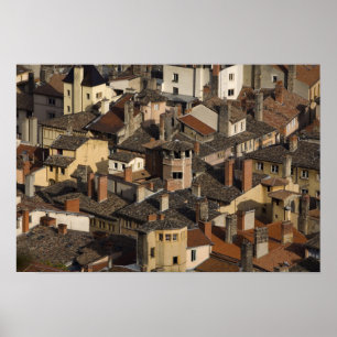 Poster Vieux Lyon Old Lyon), France