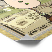 Poster Vieux mode Vert neige (Coin)