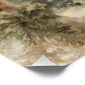 Poster Vieux Monde Noël Snowman (Coin)