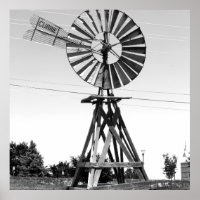 Vieux moulin à vent Noir Blanc Photographie Agrito