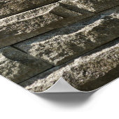 Poster Vieux mur de briques : Texture dénudée (Coin)