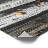 Poster Vieux mur en bois avec fenêtre (Coin)