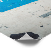 Poster Vieux mur peint avec graffiti (Coin)