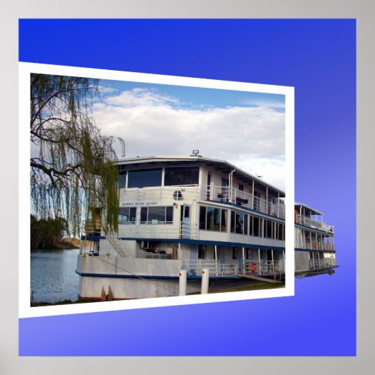 Poster Vieux Paddle Steamer Popout Art, (Devant)