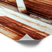 Poster Vieux panneaux de portes en fer sont rouillés. abs (Coin)