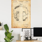 Poster Vieux papier | Casques (Bureau à domicile)