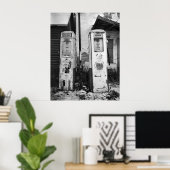 Poster Vieux Pompes à gaz (Bureau à domicile)