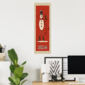 Poster Vieux rêve de mode Snowman | Noël (Bureau à domicile)