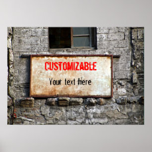 Poster Vieux sales se connectent la construction