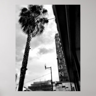 Poster Vieux théâtre de mission San Francisco